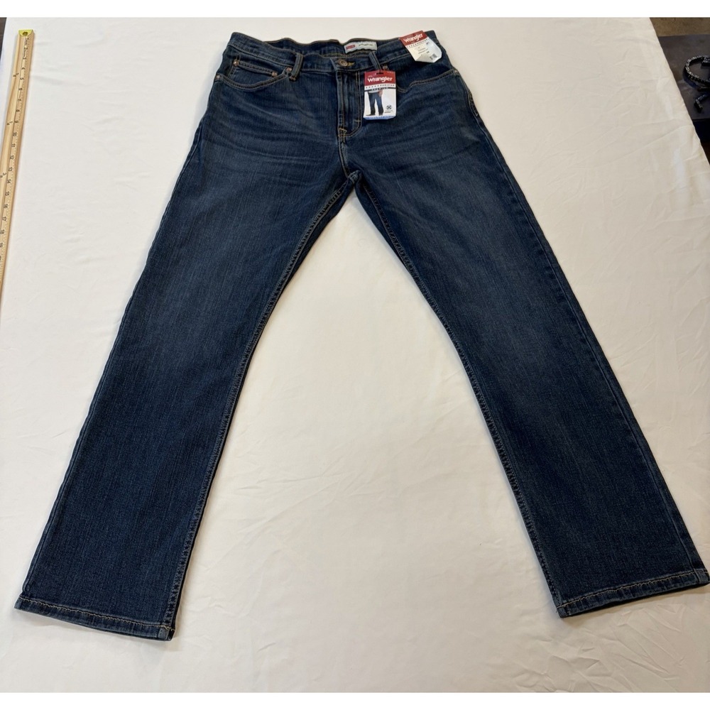 Wrangler Men's Five Star Premium Straight Jeans Blue Medium Stretch 31x30 NWT